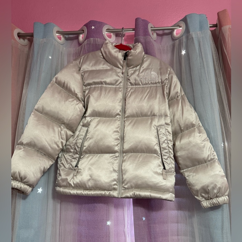 The North Face Nupse Kids Metallic Gray Puffer Jacket